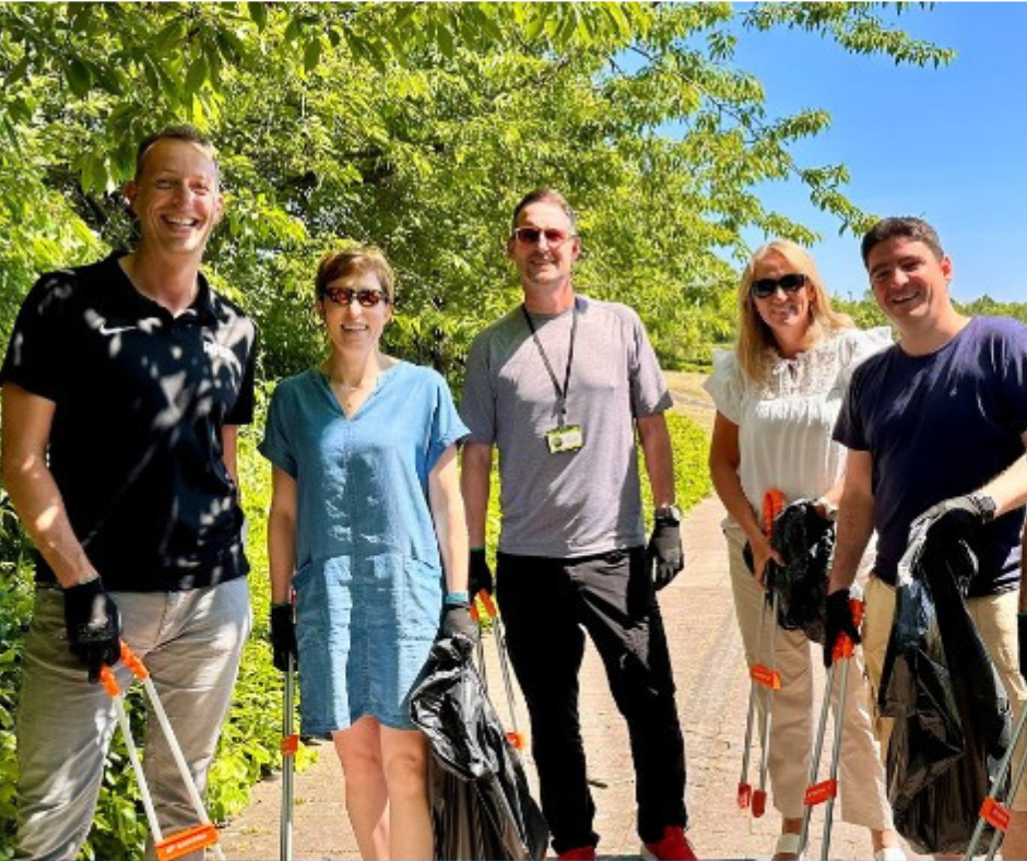 Rise team doing a litter pick