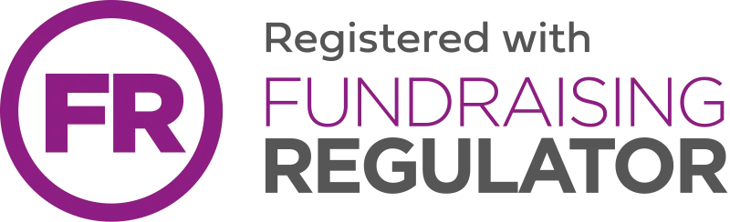 Registered with the Fundraising Regulator FR logo