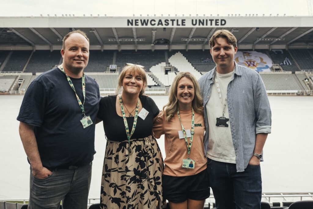 North East Sport Welfare Officers Richard, Rowena, and Sarah from Rise, and Patrick from Tees Valley Sport