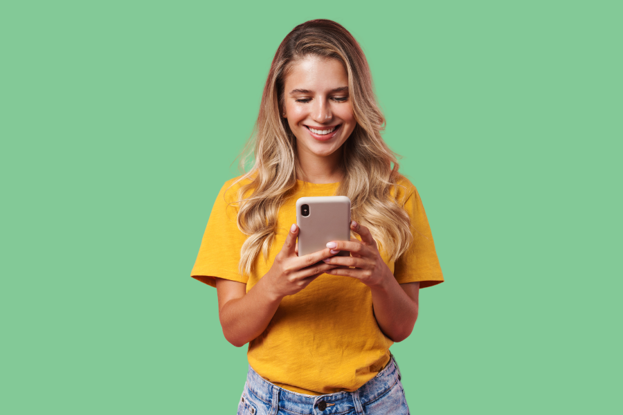 Woman on phone